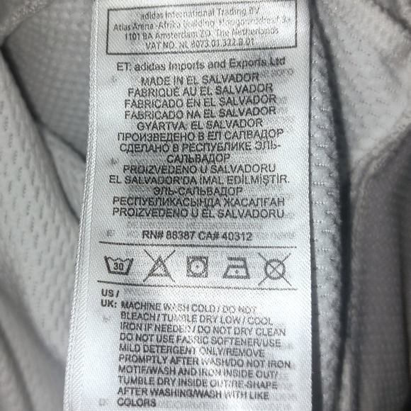 🎄3/$15 NWOT Adidas Gray Hooded Pullover Sweatshirt - Picture 7 of 7